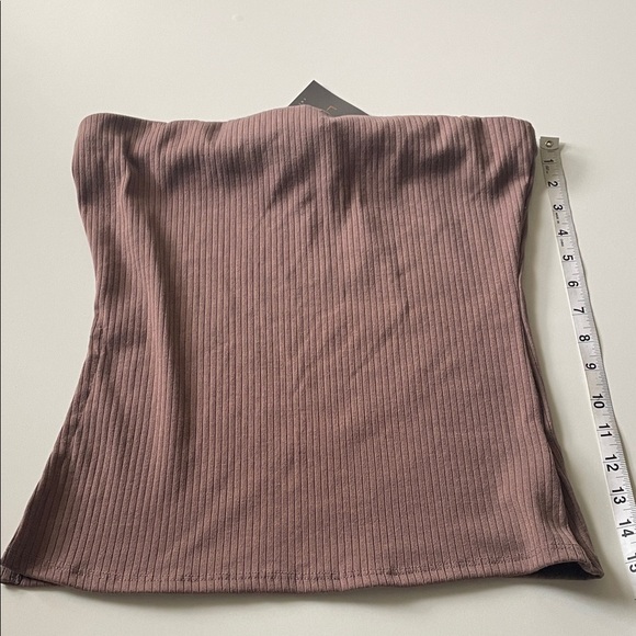 LeLis NWT L Ribbed Tube Top in Brown - Picture 1 of 4
